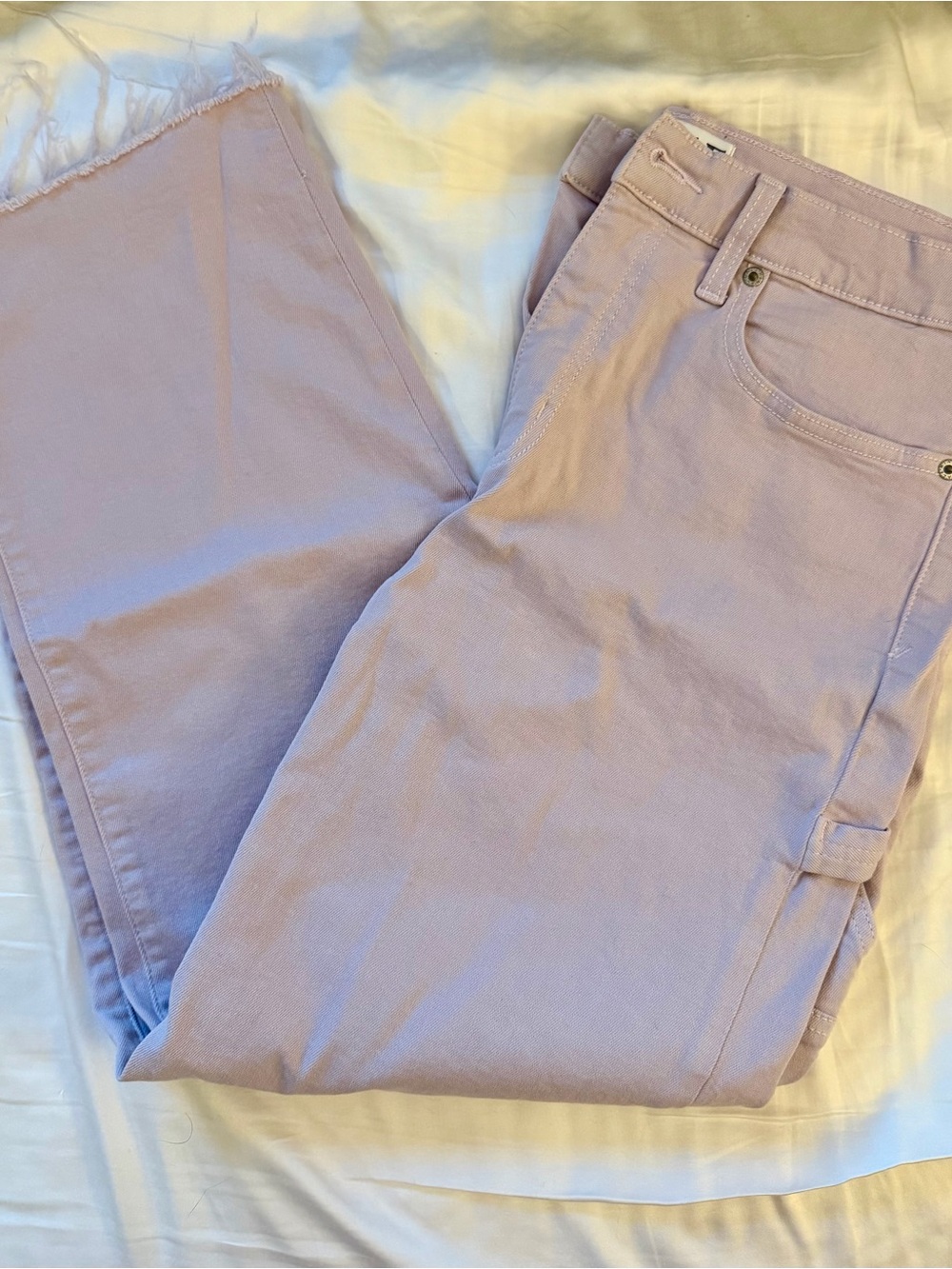 Straight Leg Women's Jeans in Light Lavender